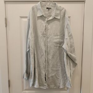 Murano Light Seafoam 100% Linen Shirt 4XT